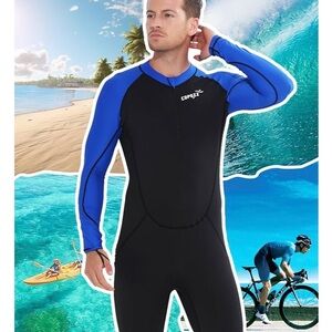 Men's Black and Blue Rash Guard